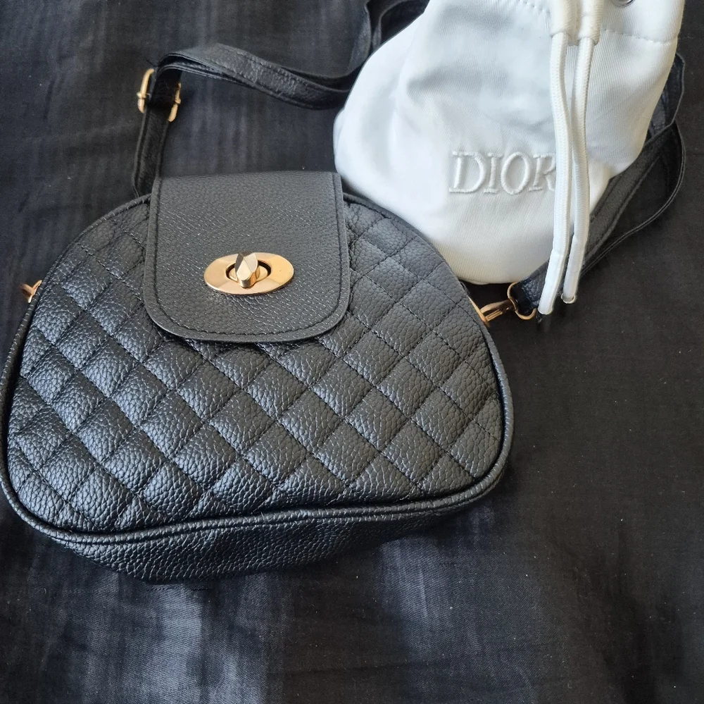 Dior Pouch And Black Quilted Crossbody Bag - Picture 2 of 10